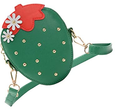 ANDRESLAD Erdbeerform Umhängetasche Für Mädchen Kleine Handtasche Mit Münzfach Pu Junge Mädchen Schultertasche Praktische Clutch Zum Tragen Als Umhängertasche Oder Tasche Für Schlüssel Karte