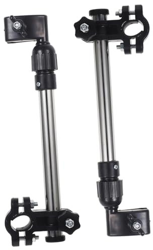 SUPVOX 2pcs Stainless Steel Umbrella Stand for Bike Mount Stand Clamp Bike Umbrella Holder for Stroller and Outdoor Use