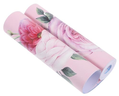 OSALADI 1Stk Tapetenrandaufkleber dekoration schlafzimmer waschbare badezimmerdeko badezimmer dekoration Abwaschbar Tapetenbordüre abziehen und aufkleben Teppiche Taillenaufkleber Rosa
