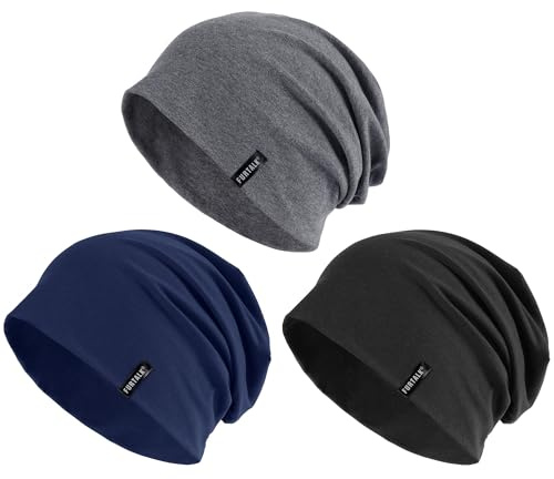 FURTALK Mütze Beanie für Herren Damen Baumwolle Sommermütze Stylisch Leicht Atmungsaktiv Laufen Schlafen Chemo Kopfbedeckung