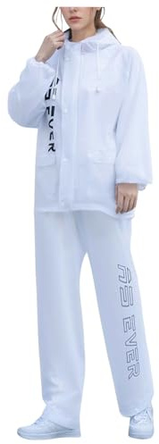 YOSUWOAI Traje de lluvia para hombre impermeable para bicicleta, ropa de lluvia al aire libre, juego de chubasquero para exteriores, chaqueta a prueba de viento y pantalones de lluvia, juego de PVC
