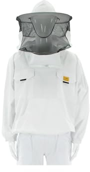 LYSON Imkerjacke ohne Reißverschluss, mit Hut, weiß, Größe XL