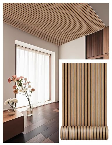 Pannelli murali autoadesivi 3D, piastrelle in PVC effetto legno, staccabili e attaccabili, for rivestimenti di soffitti, pareti decorative, cucina, bagno (1 rotolo)