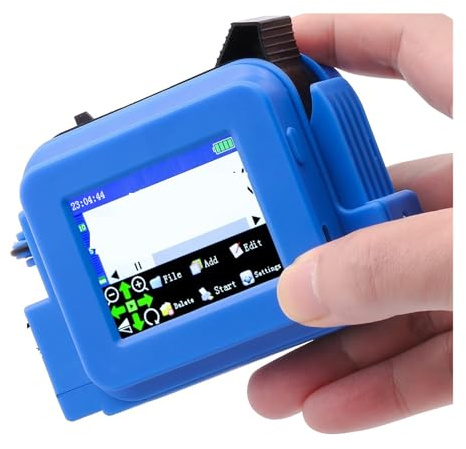 Mini handhållen bläckstråleskrivare 12,7 mm med snabbtorkande bläck for text QR streckkod Batchnummer Logotyp Datumetikettskrivare på alla ytor(Include 1 Cartridge)