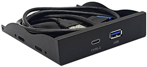 USB 3.0 + Typ C Diskettenlaufwerk-Panel, langlebig, geeignet für 5,25 Zoll Computergehäuse, Festplatteninstallation, Business-Meeting-Zubehör