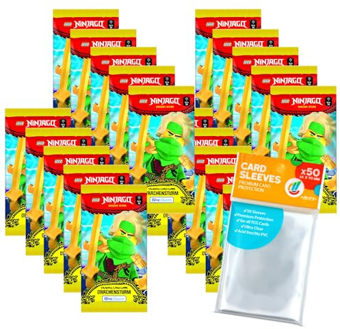 Bundle mit LEGO Ninjago Serie 11 Trading Cards - 20 Booster + Exklusive Collect-it Hüllen