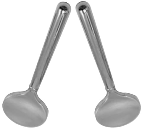 BETOOKY 2 Cucharas Aplicadoras, Cuchara de Metal para Barra de Ojos, Herramienta de Belleza de Cuidado Facial, Cabeza Redonda y Diseño Ergonómico