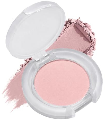 Soft Pink Single Pressed Eyeshadow, Smooth Blendable Matte-Look Eye Shadow Powder Compact for Natural Eye Makeup, Base, Soft Blush Effect & Daily Makeup