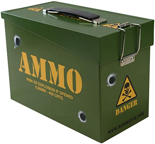 Combat Airsoft Army Style Ammo Tin Battery Storage BB's Magazines Green