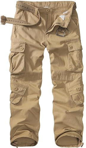 Jessie Kidden Men's Combat Camo Cargo Trousers Camouflage Army Military Tactical Work Pants #7533