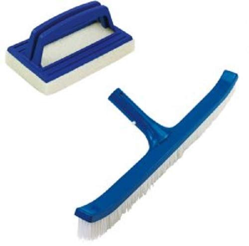 Mauk Pool Reinigungs Bürste Besen (Brush) 18 Pool Hand Schrubber Bürste mit Handriff