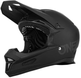O'NEAL | Mountainbike-Helm | MTB Downhill | Robustes ABS, Ventilationsöffnungen für Luftstrom & Kühlung, ABS Außenschale | Fury Helmet SOLID | Erwachsene | Schwarz | Größe XS
