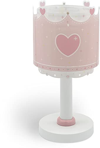 Dalber Kinder Tischlampe Nachttischlampe kinderzimmer Little Queen Prinzessin Krone, 61101, E14