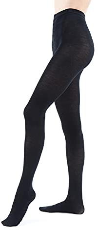 WOOLIFE Mjuka merinoull damstrumpbyxor vinter 220 den, Svart, 52-54
