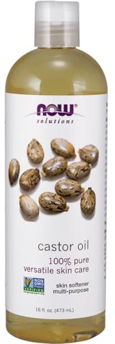 Now Foods Castor Oil 100% pure (Rizinusöl 100% rein), 437ml, Laborgeprüft, hohe Konzentration, Ohne Gentechnik, für die Hautpflege