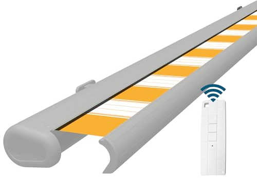 Eclipse Vollkassettenmarkise weiß elektrisch 3,0x2,5m Tuch: Sonne | Markise Balkon Garten Terrassenüberdachung Sonnenschutz Polyacryltuch UV-Schutz 50+ Smarthome-fähiger Dooya Motor