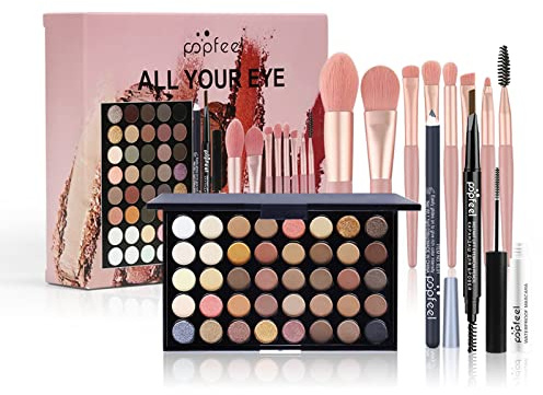 Professionelles Make-up Sets, MKNZOME 12st Schminke Set Damen Schminkset Makeup Paletten Kosmetik Lidschatten Lipgloss Geburtstags Weihnachten Geschenkset