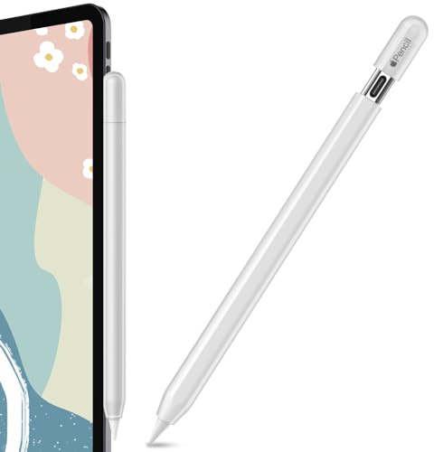 AhaStyle Silicone Case for Apple Pencil (USB-C) 2023 Ultra Thin Protective Cover Skin Apple Pencil Sleeve Anti-slip Grip Compatible with Apple Pencil USB C (Clear)