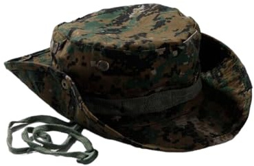 budiniao Sombrero Militar, Gorro Boonie Artesanal Exquisito para Actividades al Aire Libre, Resistente al Desgarro e Impermeable, Playa Militar, Camuflaje Oscuro