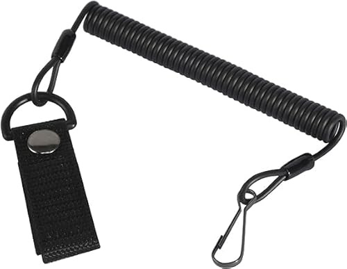 GUOYOU Paracord Tactical Lanyard, Spiral-Kabel Schlüsselanhänger elastisch mit Karabiner, Multifunktional Spiralkabel Elastischer Schlüssel-Anhänger aus Paracord, für Outdoor Schlüssel Angeln Camping