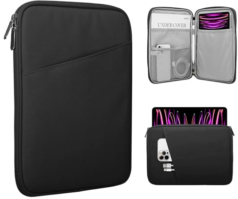 TiMOVO 13 Zoll Tablet-Hülle mit Tasche, Schwarz