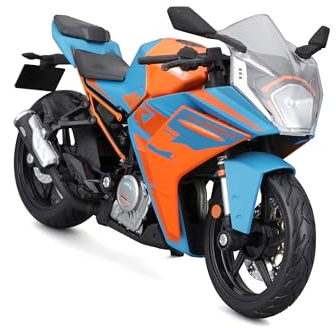 Maisto KTM RC 390, orange-blau - Modellmotorrad 1:12 Originalgetreues Sammlermotorrad Spielzeugmotorrad mit Lenkung & Seitenständer, ab 3 Jahren (5-22907-1)