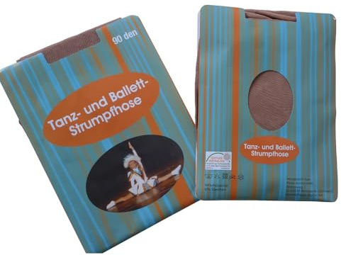 Lieblingsstrumpf24 Tanzstrumpfhose Cheerleader Garde Tanzmariechen Ballett 90den Strumpfhose mit Glanz make up