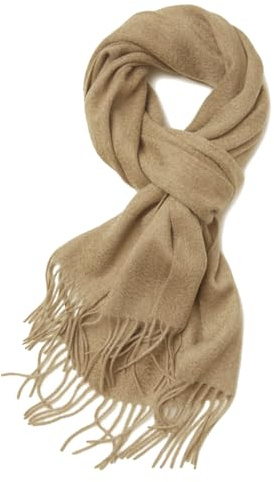 Moschen Bayern Damenschal Kaschmirschal Damen Schal Wolle Kaschmir Cashmere Schal Winterschal Wollschal - Braun Camel