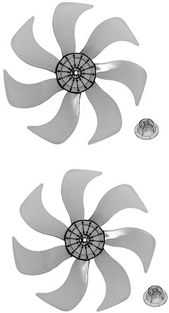 SEWOART Lot De 2 Ventilateurs De Rechange En Métal Adaptés Aux Ventilateurs Sur Pied Et Au Sol En Alliage Daluminium Installation Rapide