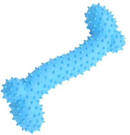 Quietschender Hundeknochen aus Gummi – Hundeknochenspielzeug | Latex-Hundespielzeug mit Quietschknochen | robustes Kauspielzeug für mittelgroße Rassen und aggressive Kauer, lindert Langeweile und
