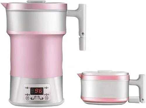 Bollitore elettrico pieghevole, bollitore da viaggio, spegnimento automatico da viaggio Mantieni caldo Bollitore elettrico pieghevole Acqua bollente in silicone for uso alimentare, 600 ml, 110-220 V