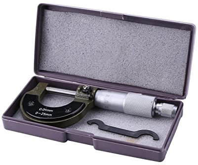 Bügelmessschraube, 0-25 mm/0,001 mm Außendurchmesser Mikrometer Präzisionsmessstich, Hohe Präzision