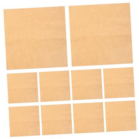 DOITOOL 20 Pièces Papier Sulfurisé Marron pour Poterie Et Artisanat Prédécoupées Résistantes Graisse pour Paniers Alimentaires Et Conditionnements