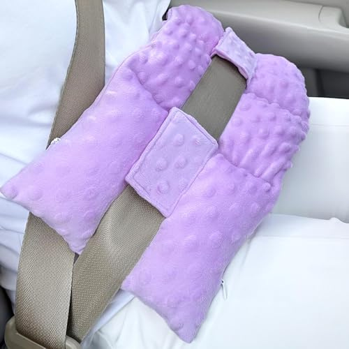 LUFEIS Seat Belt Pillow for Mastectomy Post-Surgery, Hysterectomy Pillow for Seatbelt, Heart Surgery Recovery Support Cushion Pad, Car Seat Belt Pad, After Surgery Car Seatbelt Pillows Gifts (Purple)