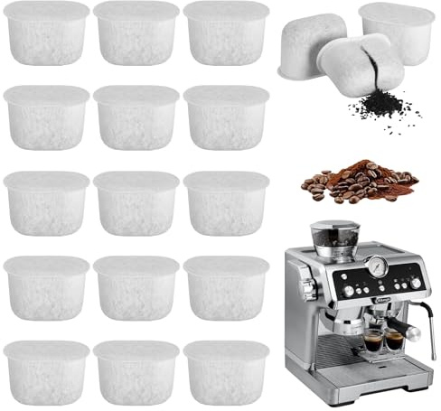TayBong 15 stycken vattenfilter för Ninja Kaffebryggare, Ninja Luxe Café tillbehör aktivt kolfilter kompatibel med ES601EU ES701EU, ersättningsfilter för Nin/ja Helautomatisk kaffemaskin