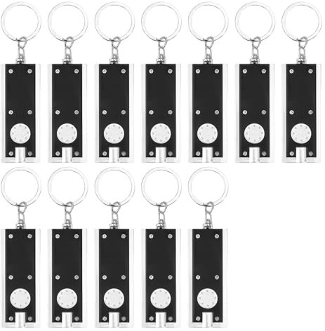 12 Keychain Torche, Small Keyring Torch Mini Led Flashlight Keychains Portable Keychain Flashlight Compact Key Ring Light Torch Keyring Light For Edc Outdoor Camping Hiking And Emergency Lighting