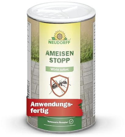 Neudorff AmeisenStopp – Ameisenstreumittel mit Sofortwirkung schützt effektiv gegen Ameisen rund ums Haus. Ameisenmittel zum Streuen oder Gießen, 300 g