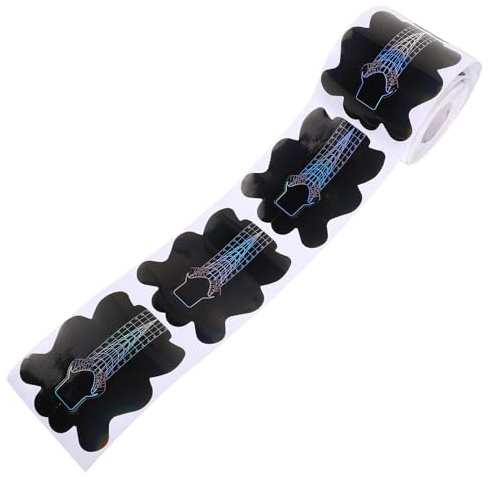 BAZEITFLOW 200 St Professionella Nagelformar i Papper Självhäftande Akryl UV Gel Extensions med Precisionsmarkeringar Återanvändbara Manikyrverktyg för Salonger och DIY Nail Art