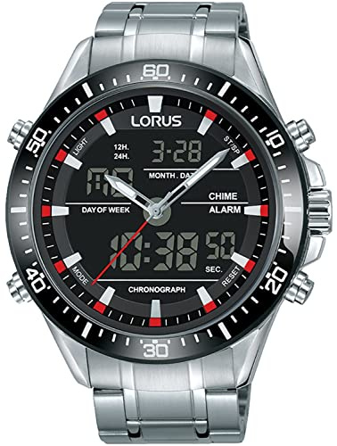 Lorus Watch Man Steel Analogue Chronograph RW635AX9 Sports Steel Bracelet
