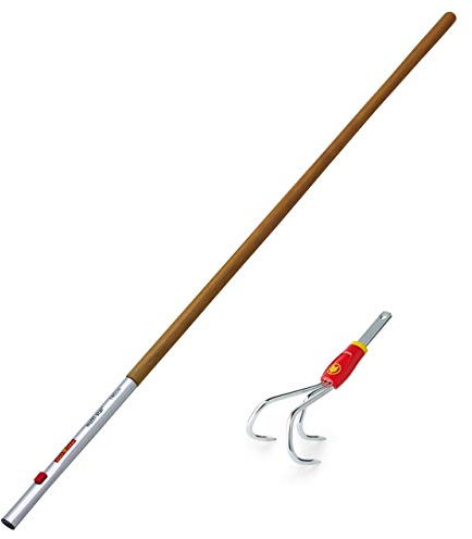 WOLF-Garten 71AAO001650 Set Grubber mit Holz-Stiel BA-M/ZM 140 (P785) NEU2018, Rot, 145 x 26 x 21 cm