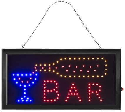 LED Bar Sign - Neon Electric Display Sign with Animation and Energy Efficient LEDs for Homes, Businesses, and Events by Lavish Home