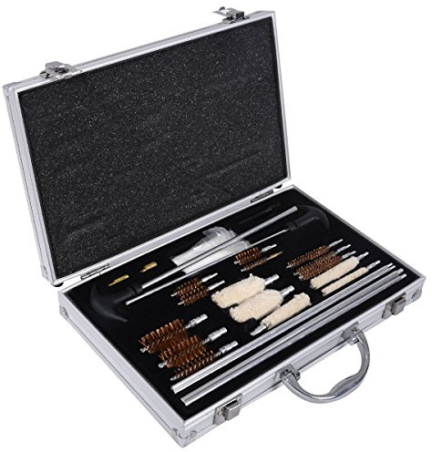 COSTWAY Kit per Pulizia Armi, Scatola Pulizia per Fucile, per Manutenzione e Pulizia delle Armi, 103pcs (Modello 1)