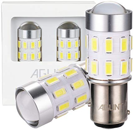 AGLINT Bay15D 1157 P21/5W LED Lampadine Alta e Bassa Luminosità 12V-24V per Auto Freno Luce Fanali Stop Posteriori Luci di Marcia Diurna DRL Luci di Parcheggio Freni Bianca 6500K 2PZ
