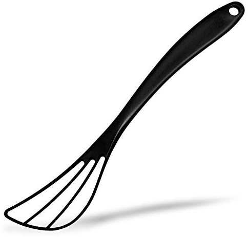 Seki Japan Flat Whisks for Cooking, Egg Utensils 9.9 inch Black PP Plastic Body, Cooking Blending Beating Stirring, Pancakes Muffins