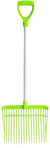 Red Gorilla Small Bedding Fork with Short D Handle Pistachio Lightweight For Stable Bedding Mucking Out Metal Pitchfork for Hay and Garden Compost 110cm Long