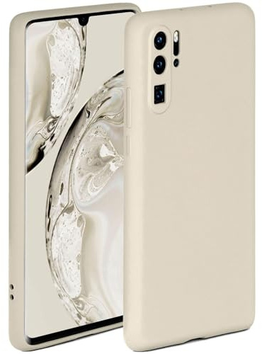ONEFLOW Soft Case für Huawei P30 Pro/P30 Pro New Ed Hülle aus Silikon mit Kameraschutz, Silikonhülle mit erhöhtem Schutz fürs Display, Backcover Schutzhülle, weiche Handyhülle, Creme