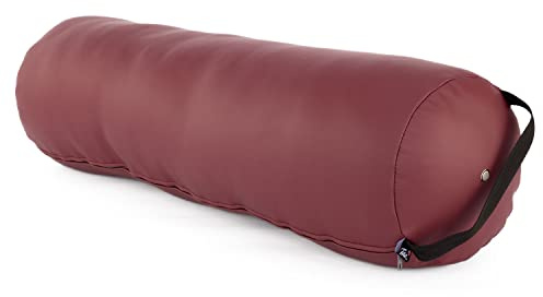 WellTouch Lagerungsrolle Vollrund | Fluffy Knierolle für Massageliegen | Extra Soft | Lagerungskissen für Massage & Therapie | Beinauflage mit Ø 20 cm | Länge 65 cm (Burgund)