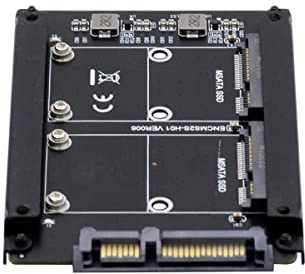 NFHK Dual MSATA Mini-SATA SSD-kort JOBD Raid0 Span Bridge till 2,5 tum SATA Combo HDD hårddiskhölje