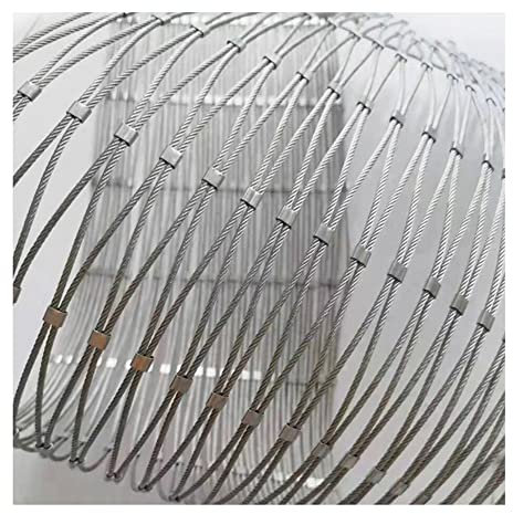 GZHERVICES Edelstahl-Drahtseilnetz-Rolle, Flexibles Kabel-Geländergeflecht Geflügelkäfignetz, Schutzzaun Für Garten-Bauernhof-Grenze, Tier-Barriere, Fußballplatz (Farbe : Silver-2.5mm, Größe : 1x3m)