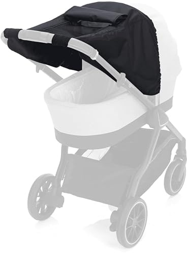 Stroller Sun Cover Anti-UV 50+ Universal Fit Baby Strollers Shad for Sun Protection with Viewing Window Waterproof Sunshade(Dark Grey)